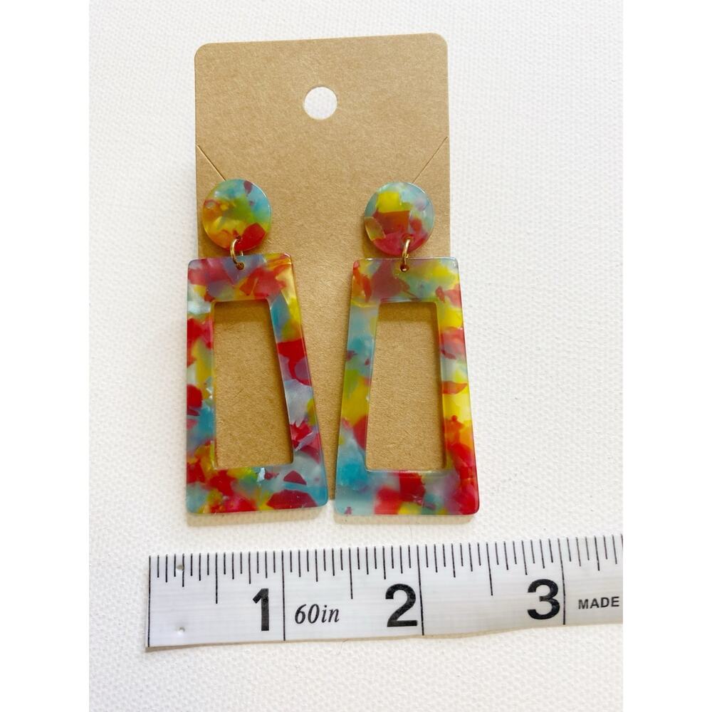 Rectangle Acrylic post earrings